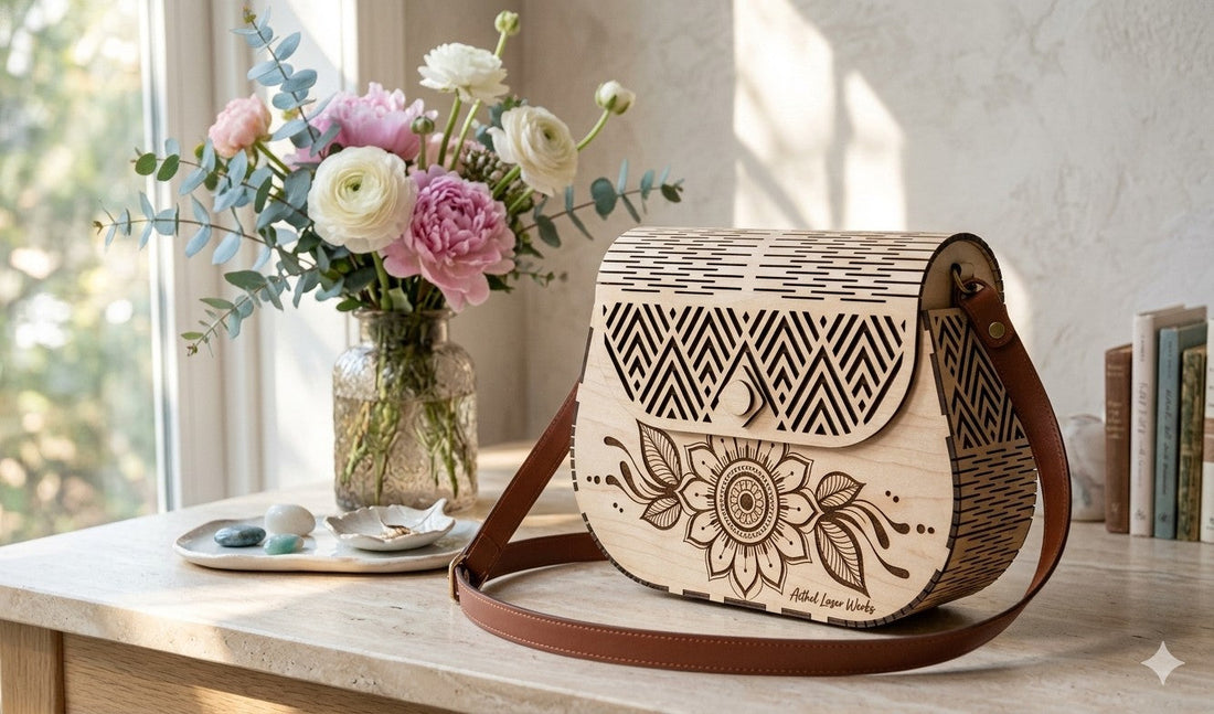 Maroquinerie gravée laser à Nice : sac, portefeuille et accessoires personnalisés