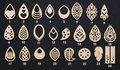 Boucles d'oreilles en bois – Forme au choix (Série 1)