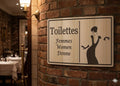 Enseigne toilettes Femmes gravée personnalisée