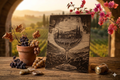 Coffret Duo — Cadre décoratif vigne + Support prénom gravés