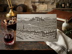 Miroir gravé au laser — Vigne Toscane | Format A4