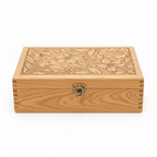 Coffret en bois gravé personnalisé sans bouteille